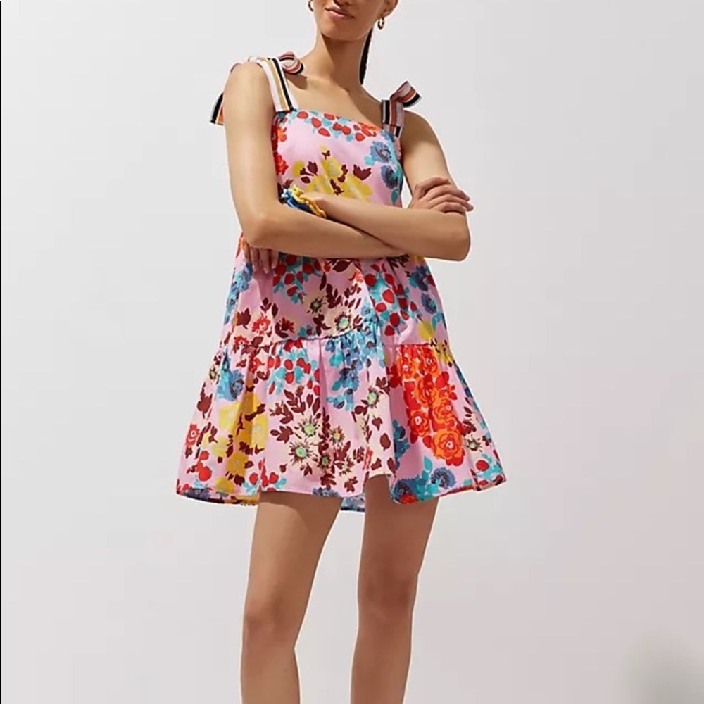 Peter Som for Anthropologie Flouncy Floral Mini Dress. Size S. Worn twice!